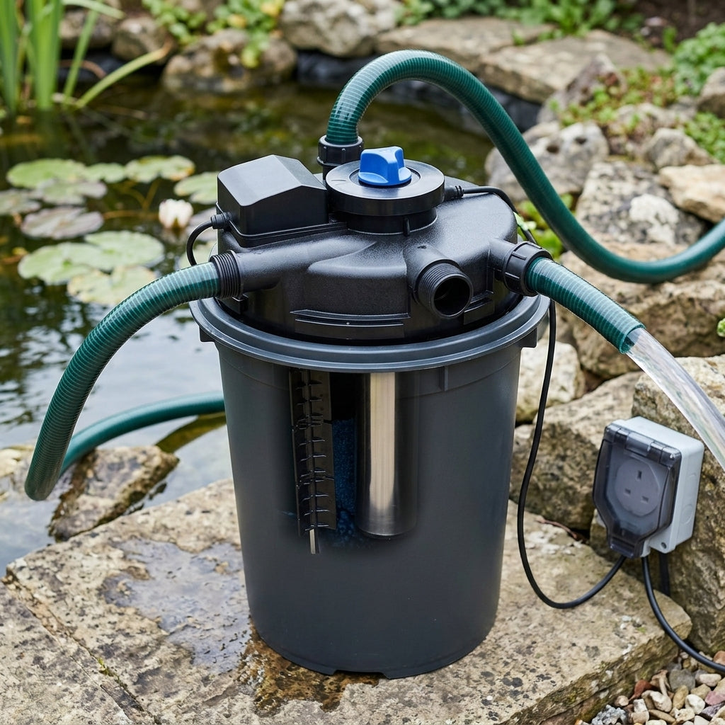 Replacement Lid and UVC for 12000 Pond Filter System with Integrated Electrics