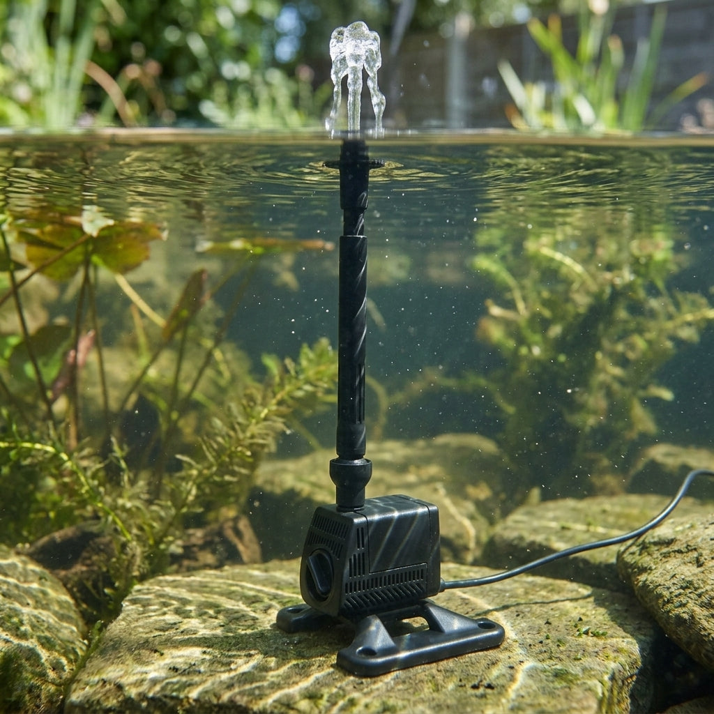 7.8 x 4.8 x 6cm Fountain Pump with 10m Cable and 450lph Flow Rate
