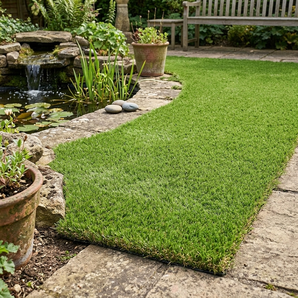 4m x 4m artificial grass roll, 30mm pile depth