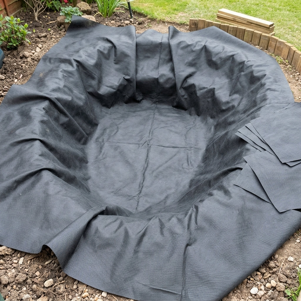 Basic Pond Liner Underlay – Durable Protection, Sizes 2m x 2m to 45m x 40m