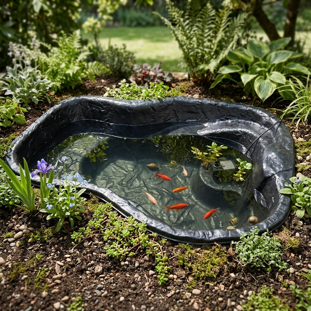 125 x 84 x 34cm Preformed Pond Liner Black 120L Capacity