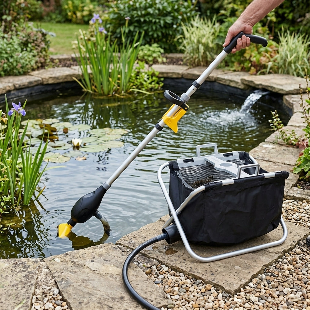 2.3m Pond Vacuum with Dirt Collector Basket, 60W, 10,000L Capacity