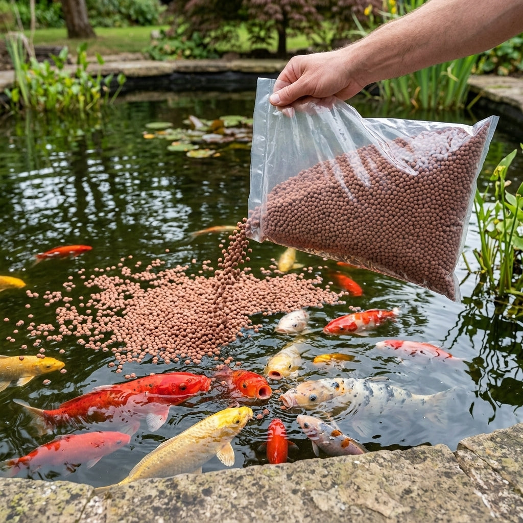 4kg Pond Fish Food Growth Pellets - Spirulina Enriched