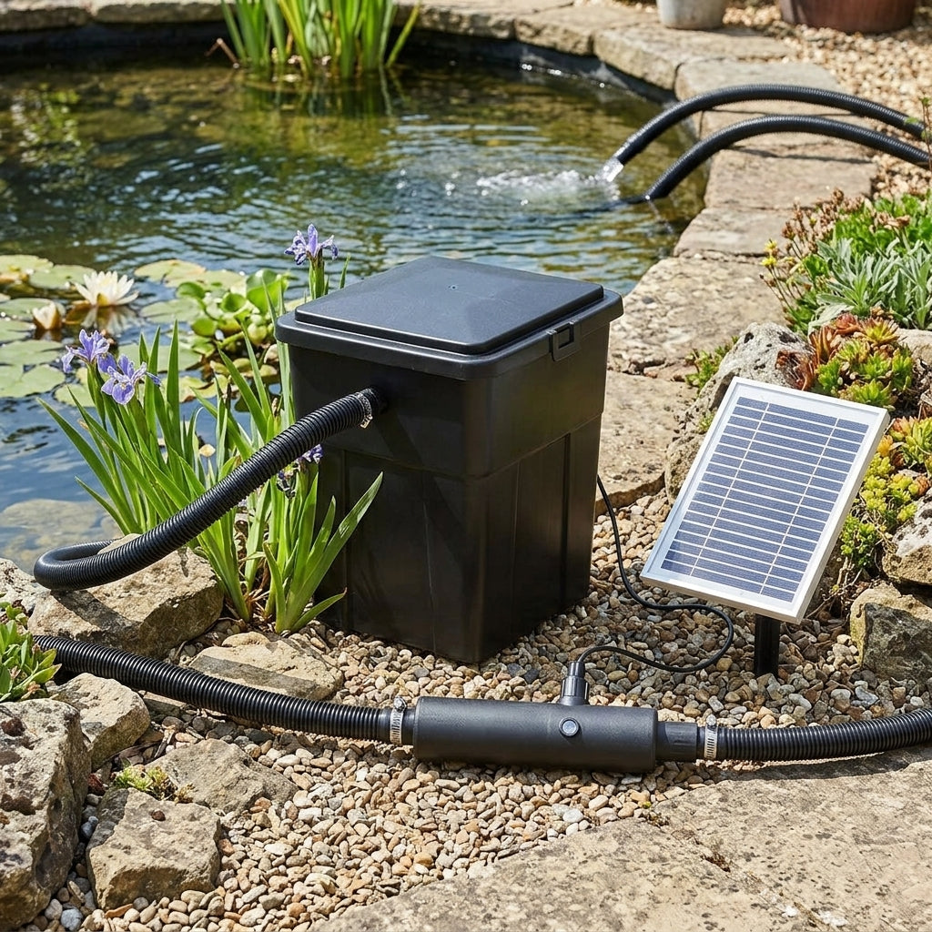 12mm Solar Pond Filter System with UVC for Ponds up to 1500L