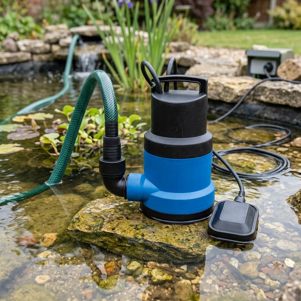 Pump with Float Switch, 108L/min Flow, 25-32mm Outlet, 10m Cable