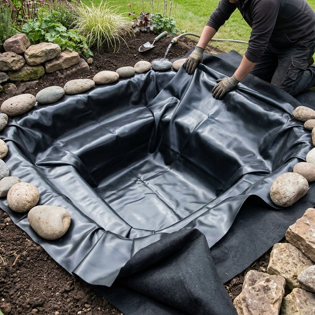 14m x 12m Pond Liner with 40 Year Guarantee and Underlay Included