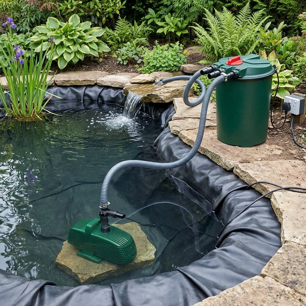 10m x 10m Large Pond Kit with 16,000 LPH Pump and 45,000L Filter