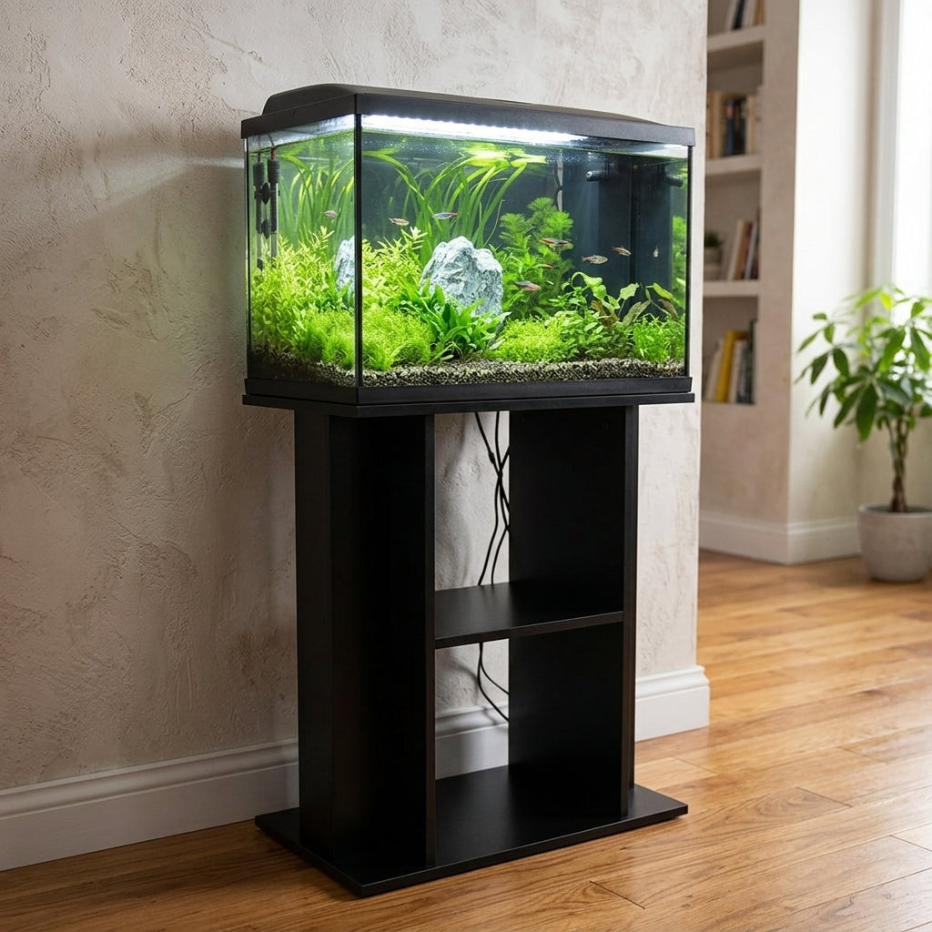68cm Aquarium and Stand Combo, Black, 105L Capacity