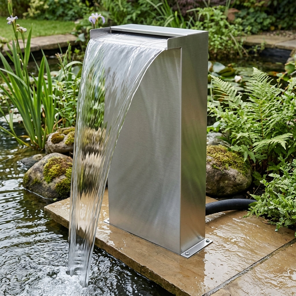 600mm Pillar Water Blade Feature with Flexible Inlet Options