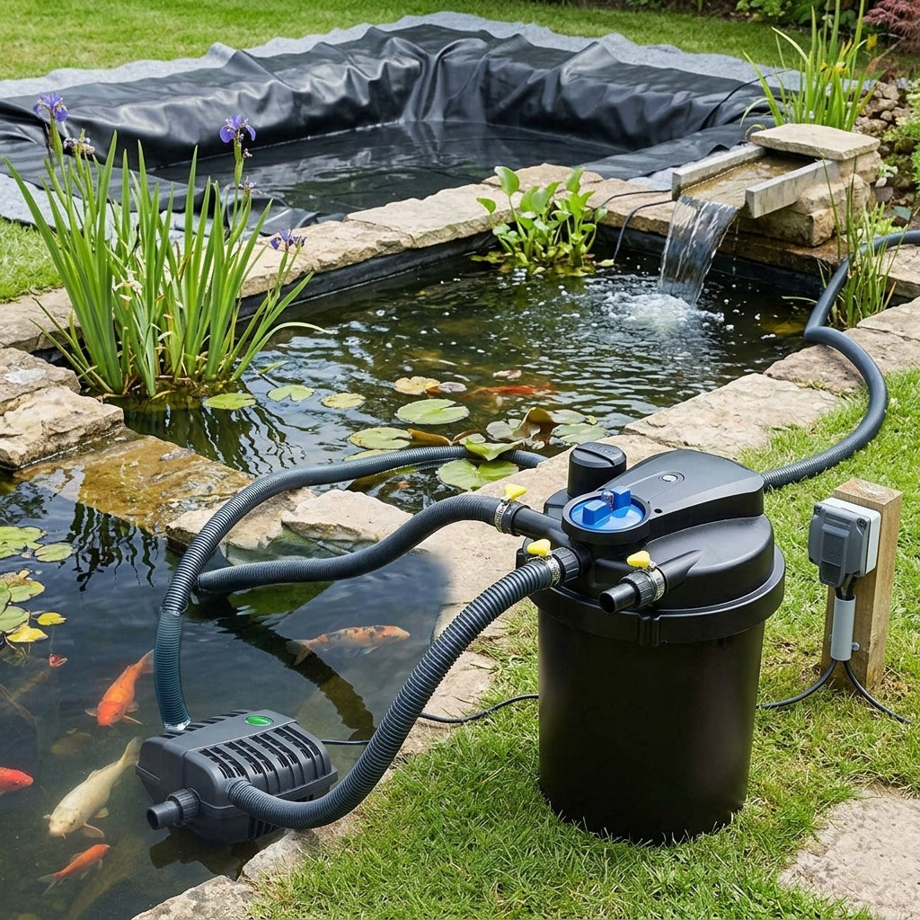 4,416 Litre Pond Kit with 5m x 4m Liner and Auto Filter System