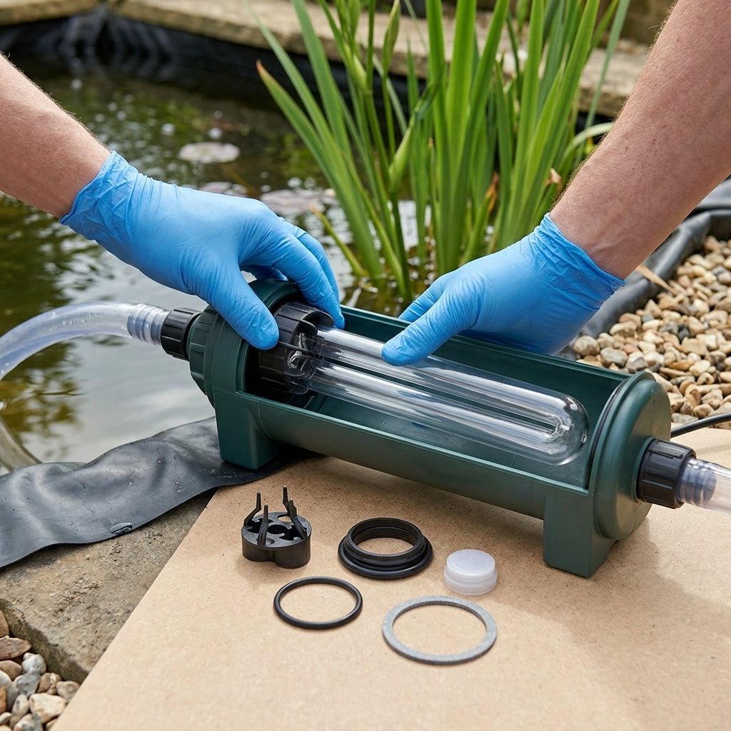 18w Quartz Sleeve for Pond UVC Units with O-Rings and Bulb Lug