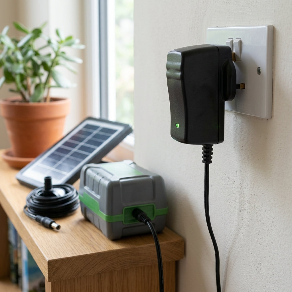 5V Mains Adaptor for Solar Pond Pump – Indoor Charging