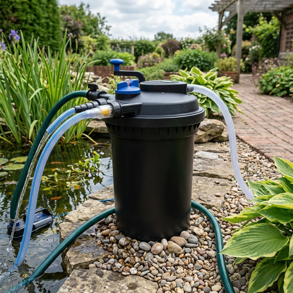 38cm x 73cm Pressurised Pond Filter with 24W UVC for 20,000L Ponds