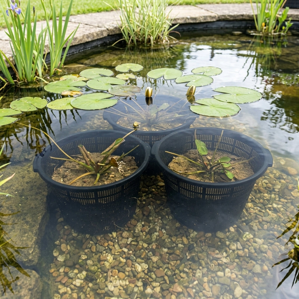 40 x 27cm Round Planting Baskets for Ponds – Set of 3