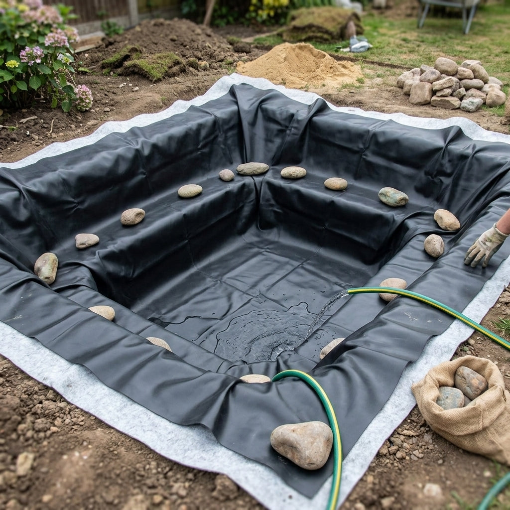 11 x 8m Pond Liner with 40 Year Guarantee and Underlay Included