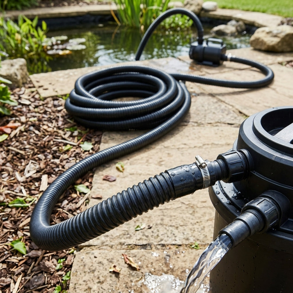 40mm Pond Hose, PVC, 30m Length, Flexible Spiral Construction
