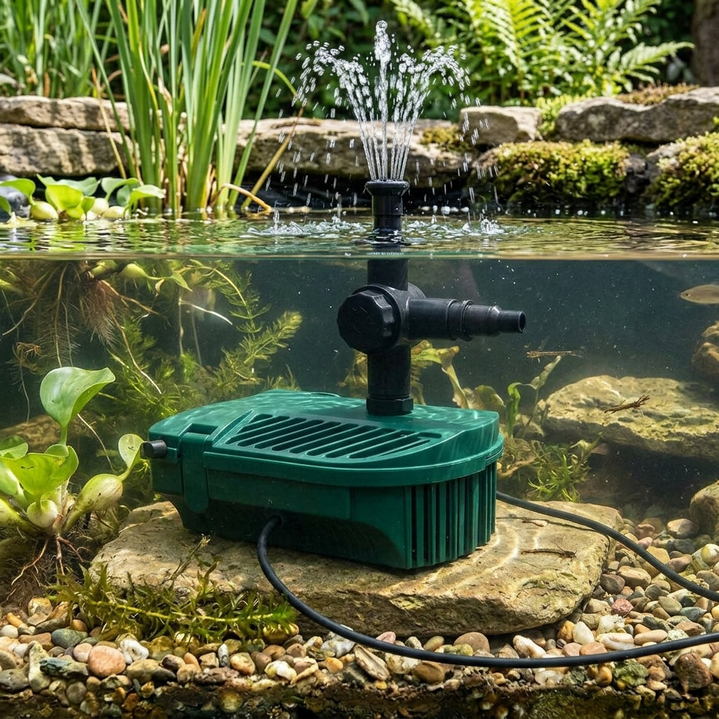 4000 Pond Pump with Filter, 100W, 10m Cable, Multi Fountain Options