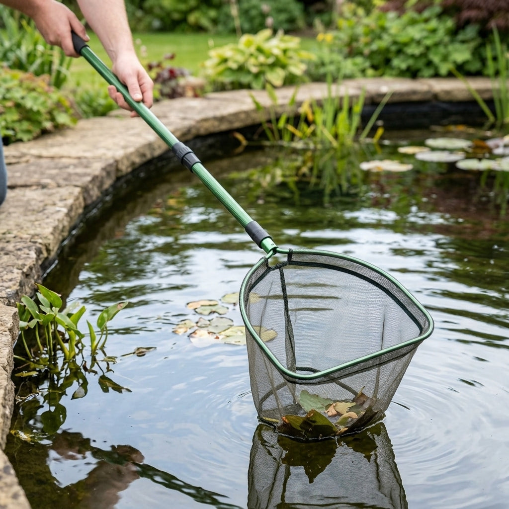 1.8m Telescopic Pond Net System with Light Skimmer Head, 45cm Wide