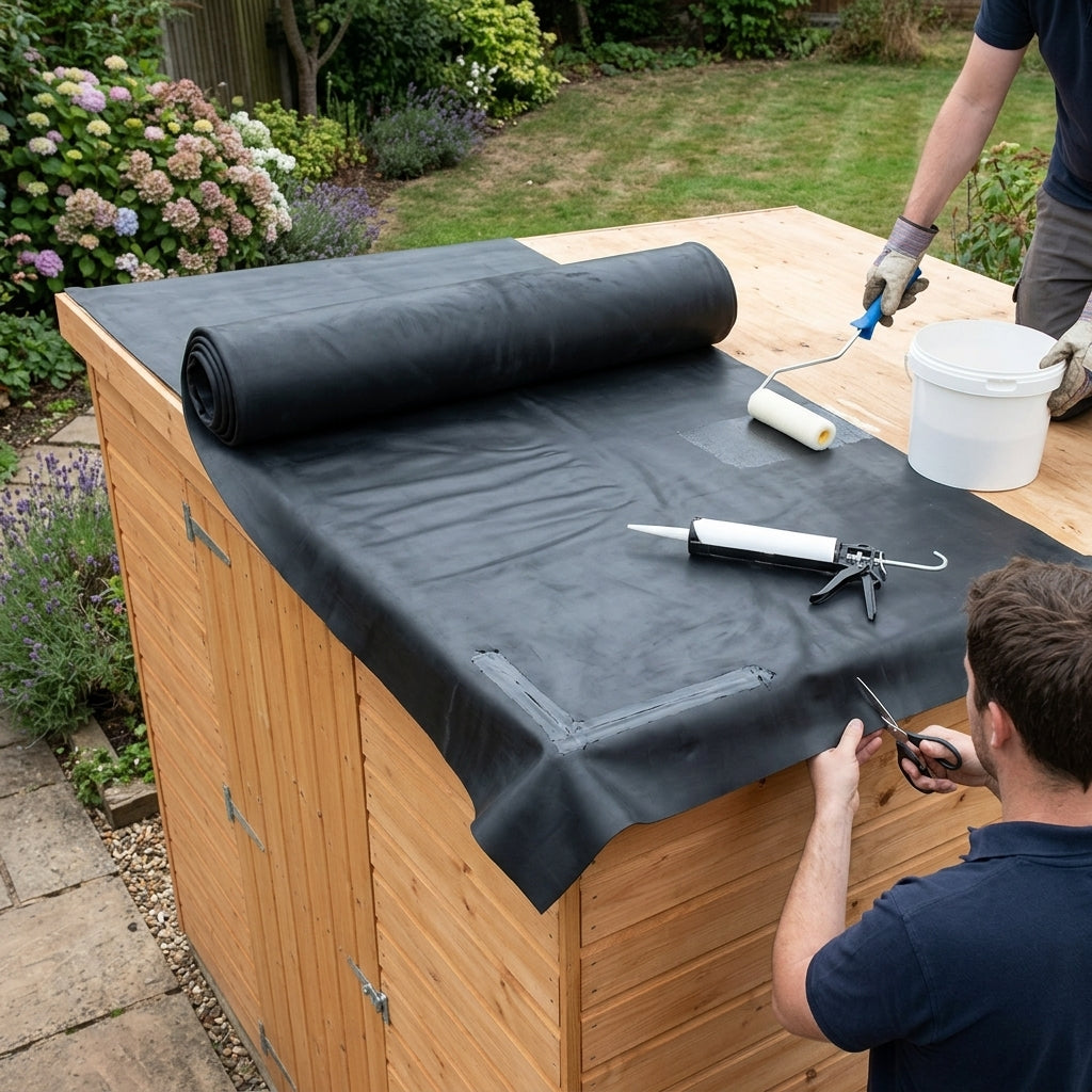 10ft x 8ft Shed Rubber Roofing Kit EPDM Single Sheet