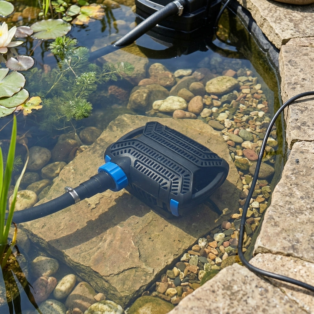Filter Pump with Auto-Off and Eco Motor for Ponds