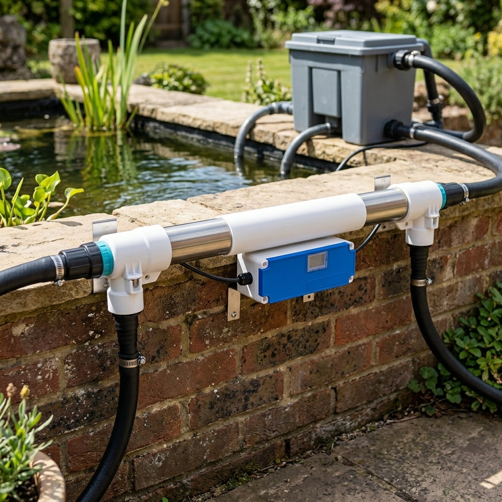 55W Titanium UVC Unit for Ponds up to 55,000L, Multi Hose Options