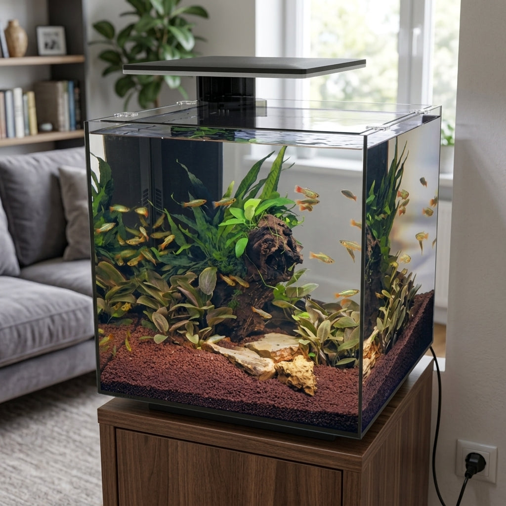 40 x 40 x 50.8cm Aquarium, Black, 60 Litre Capacity