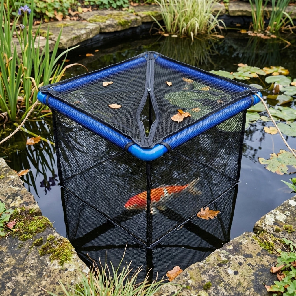 70cm Floating Fish Cage – Large Square Isolation Net for Ponds