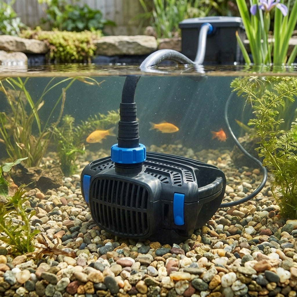 Filter Pump for Ponds with Auto-Off and Eco Motor