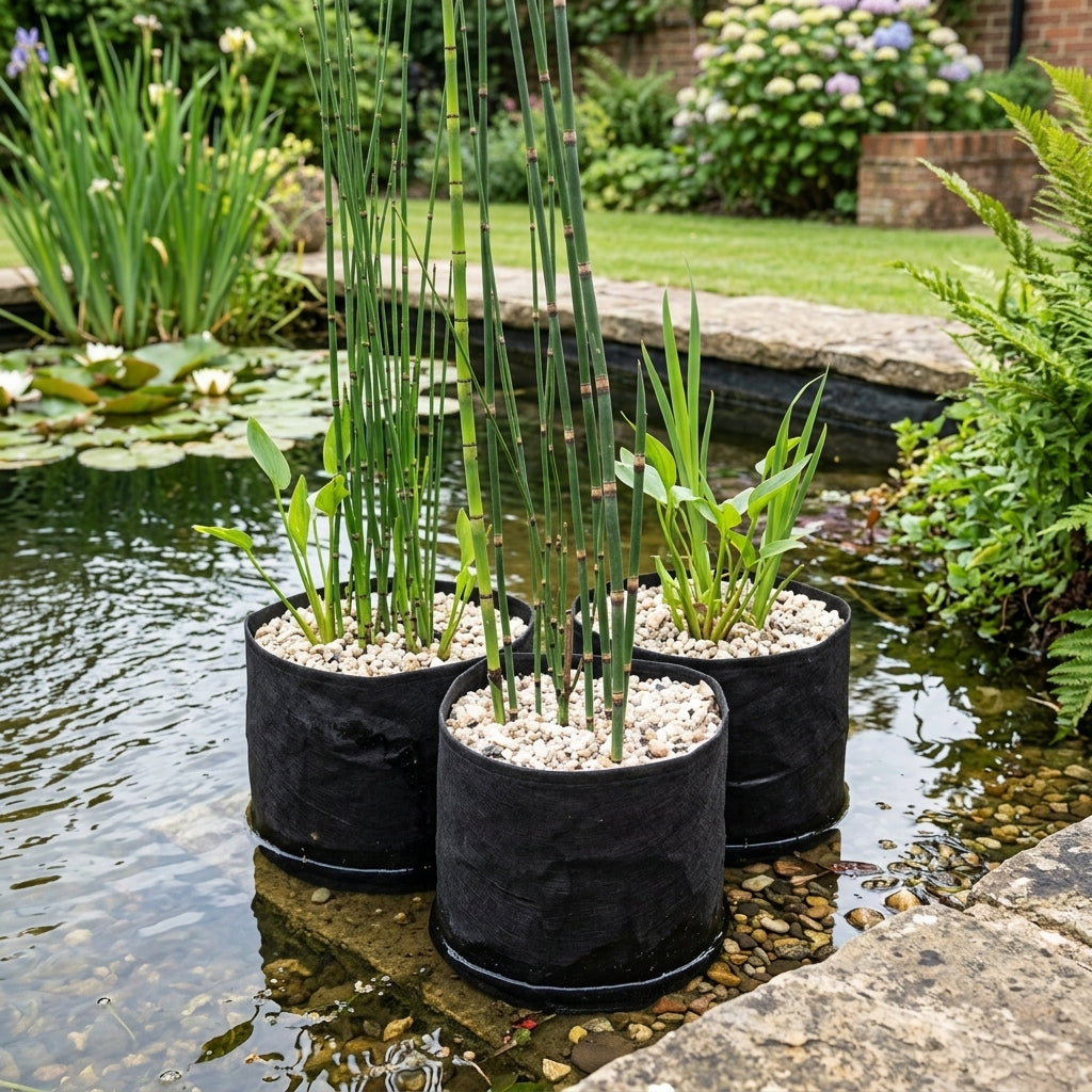 25cm Round Flexible Pond Planting Baskets – Triple Pack, Permeable Cloth