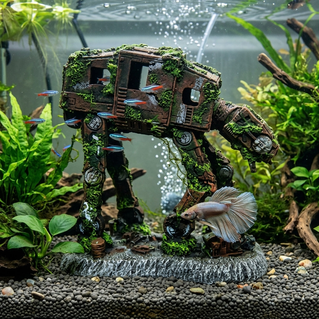 12cm large space dog aquarium decoration