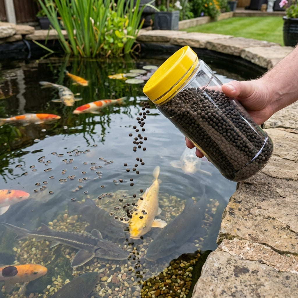 760g Sinking Pellets for Bottom-Feeding Pond Fish, 0.6cm Size, 42% Protein