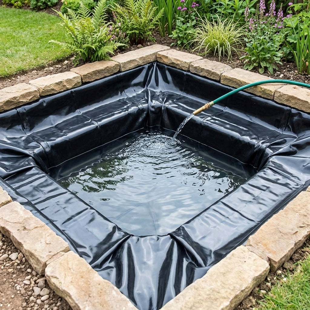 Corner mocha preformed pond replacement liner