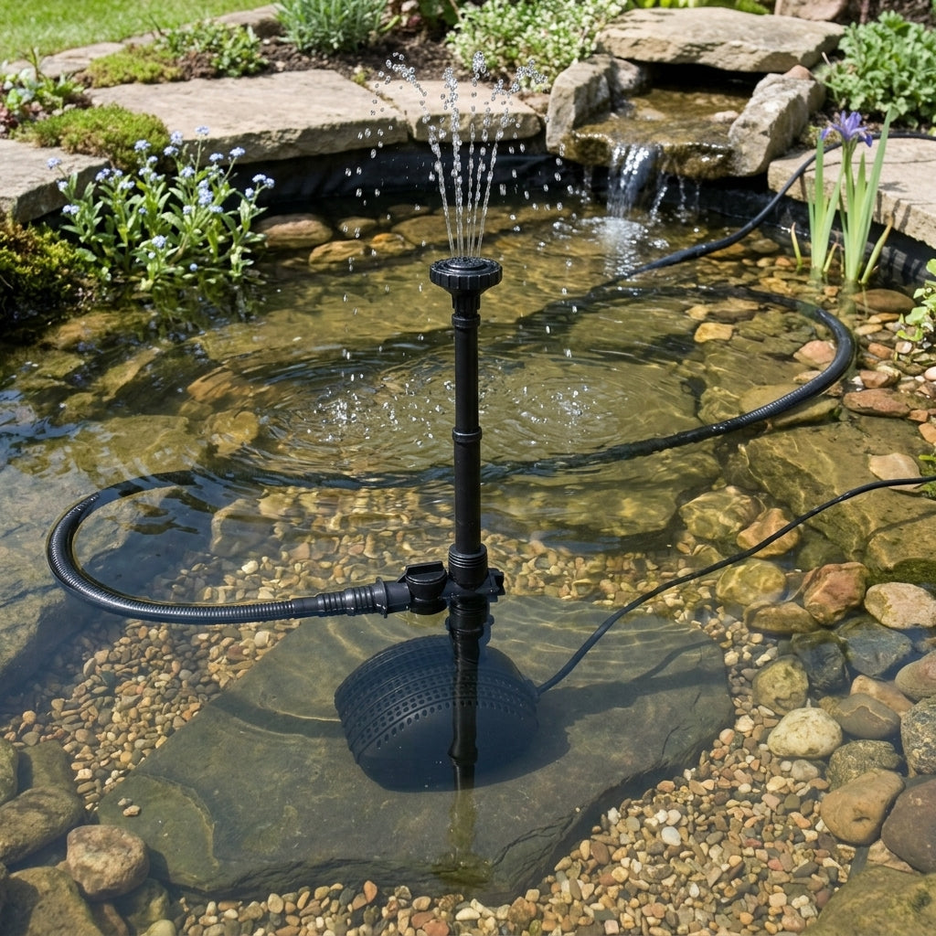 Fountain Pump 14x14x10cm with Telescopic Head and 2 Displays, 25W
