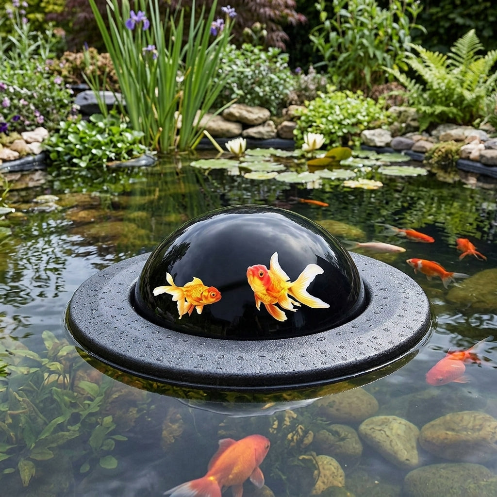 30cm Floating Fish Dome for Ponds – Transparent Observation Sphere
