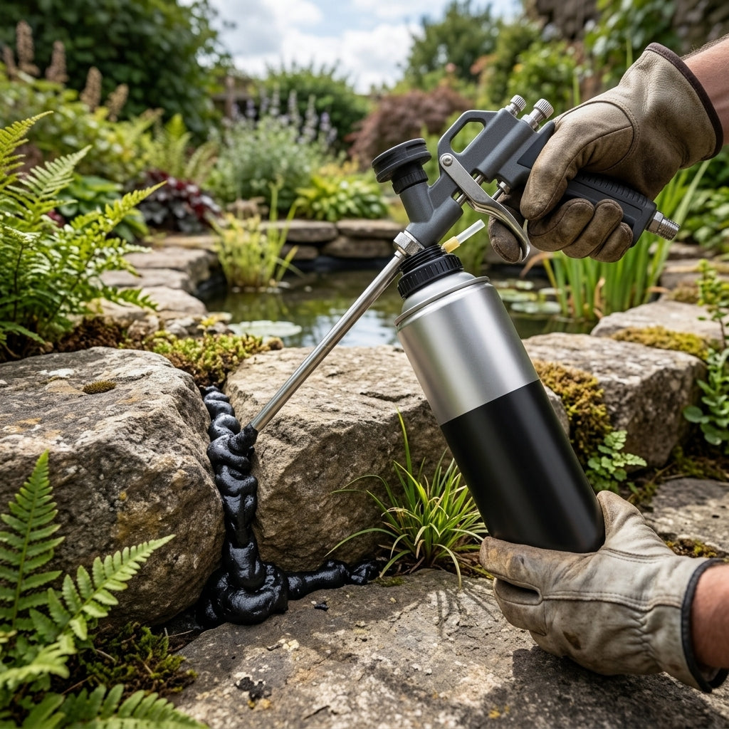 680g Expanding Waterfall Foam Black – High Yield, Weatherproof