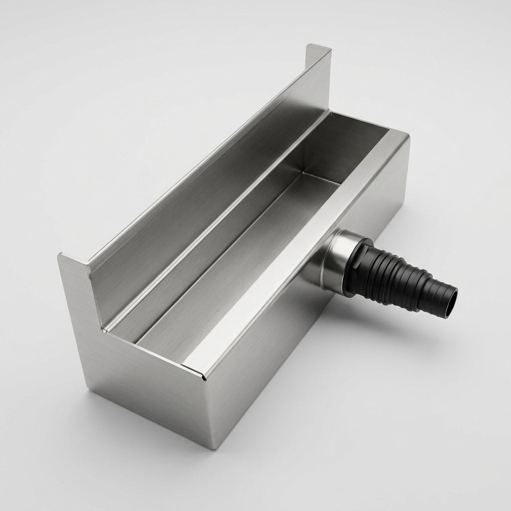900mm Waterfall Cascade Stainless Steel Underneath Inlet 25/38mm Hose (view 2)