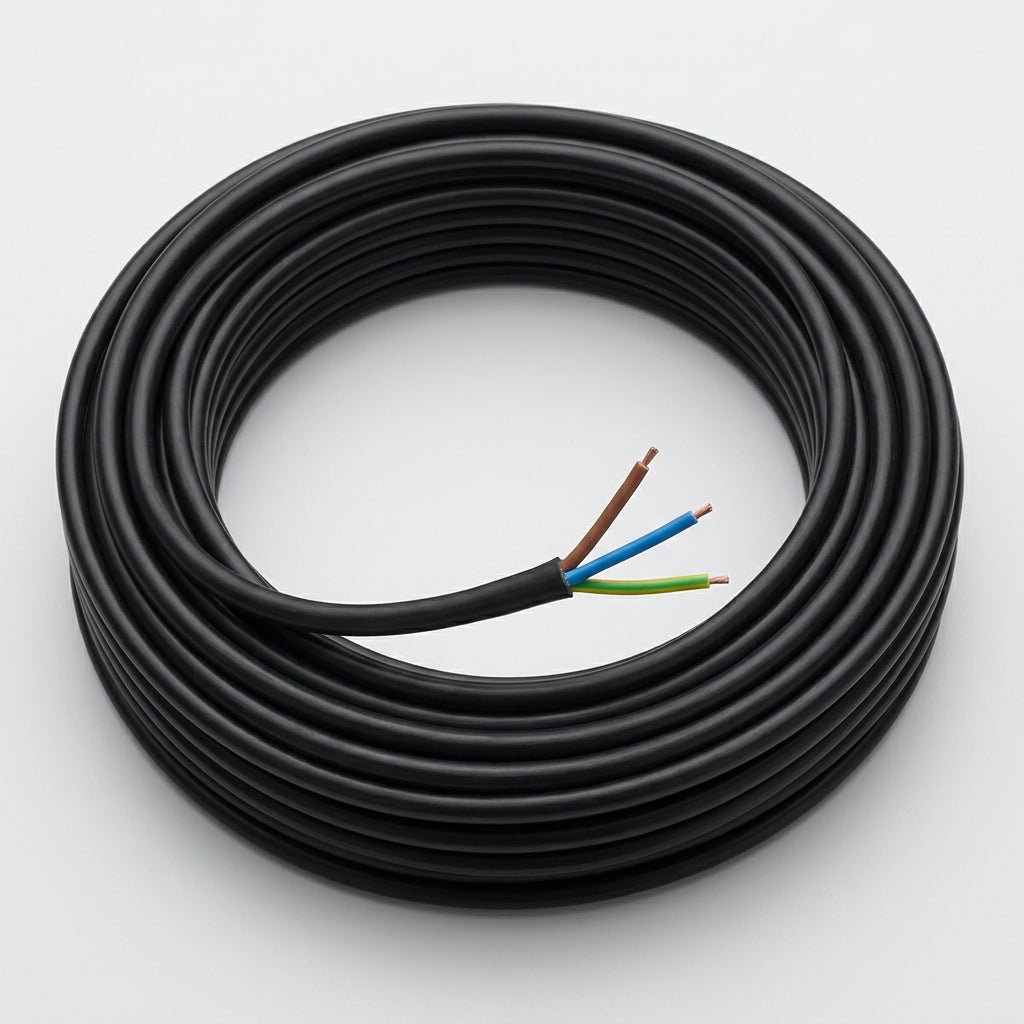 10m Outdoor Electrical Cable, 5mm 3-Core, Weatherproof (view 2)