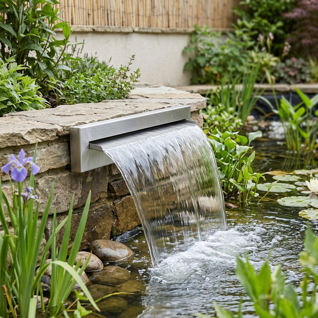 900mm Waterfall Back Fitting Stainless Steel with 25-38mm Hosetail