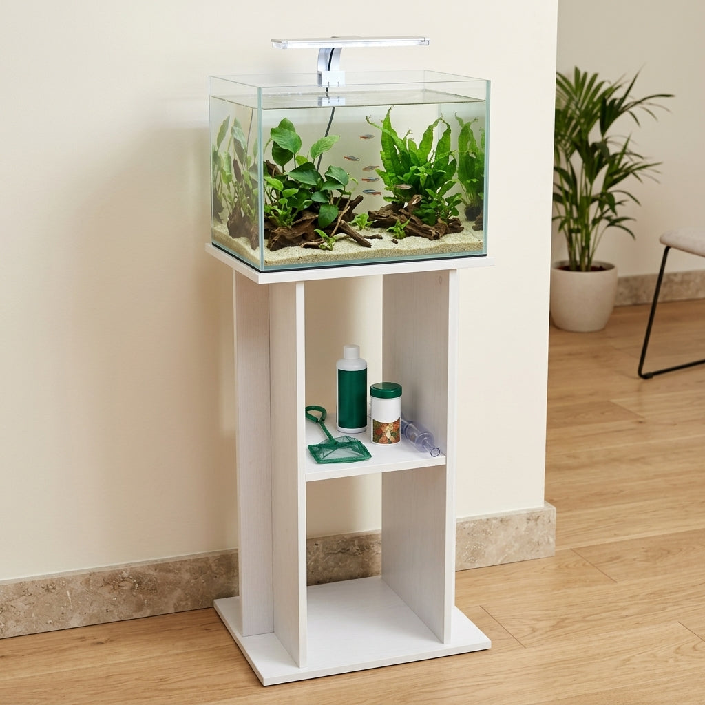 36x23x74cm Aquarium Stand White for 36cm Tanks