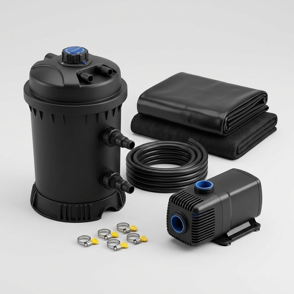 3.9m x 3.9m Pond Kit with Liner, Underlay and Auto Filter – 9000L Capacity (view 2)