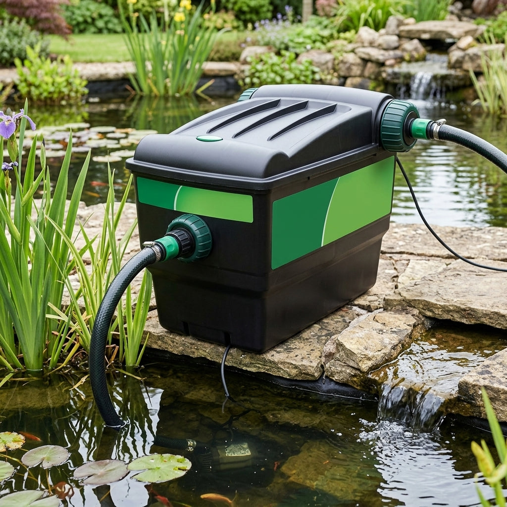 37cm Hinged-Lid Box Pond Filter with 9w UVC Clarifier