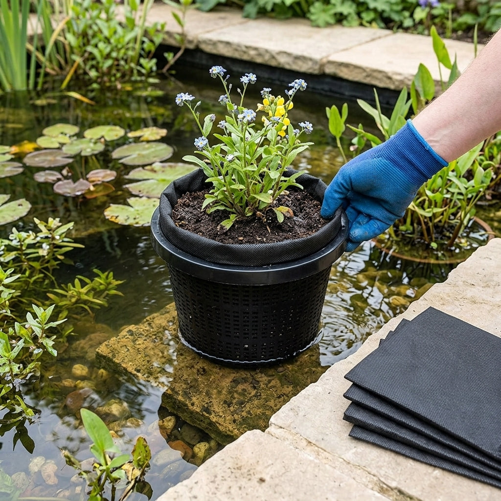 50cm x 50cm Pond Basket Liners, Fine Fabric, Pack of 5
