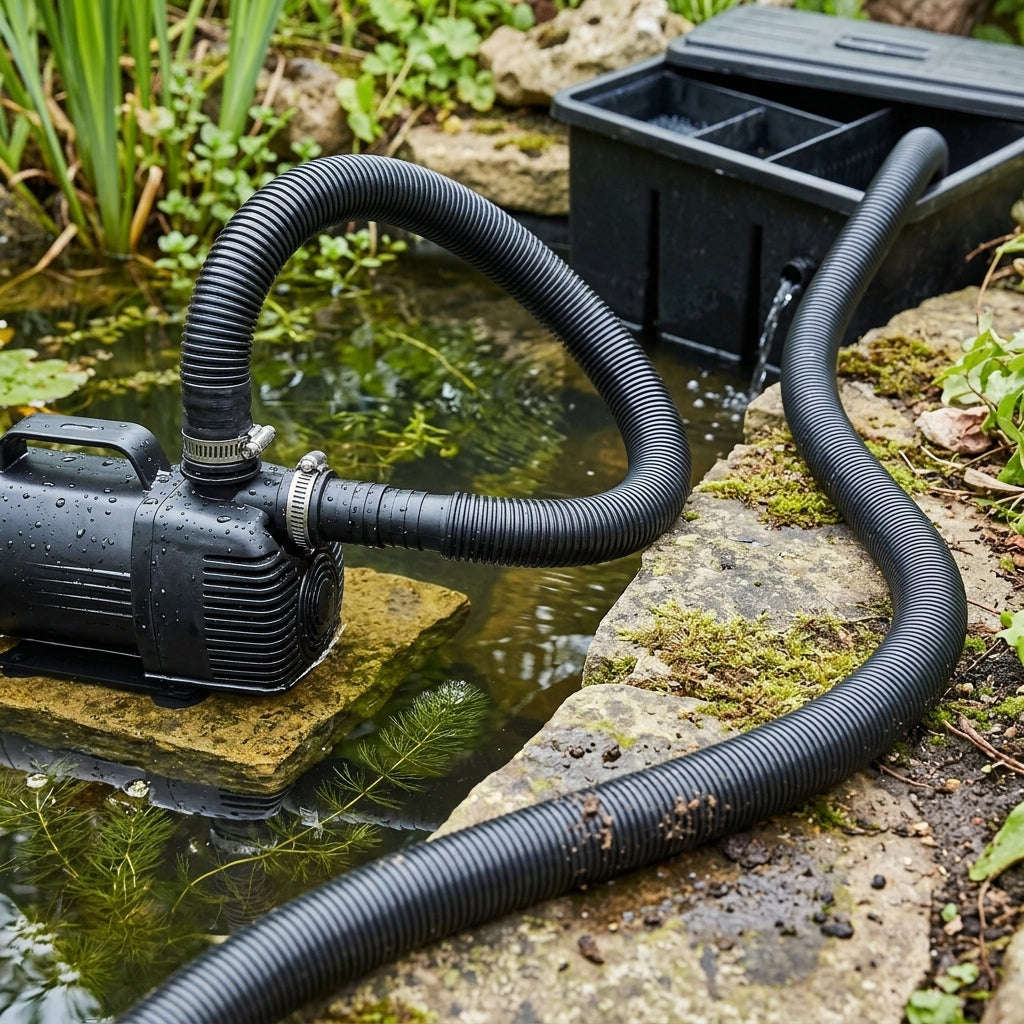 25mm Flexible Pond Hose – 1m+ Length, Smooth Bore PVC