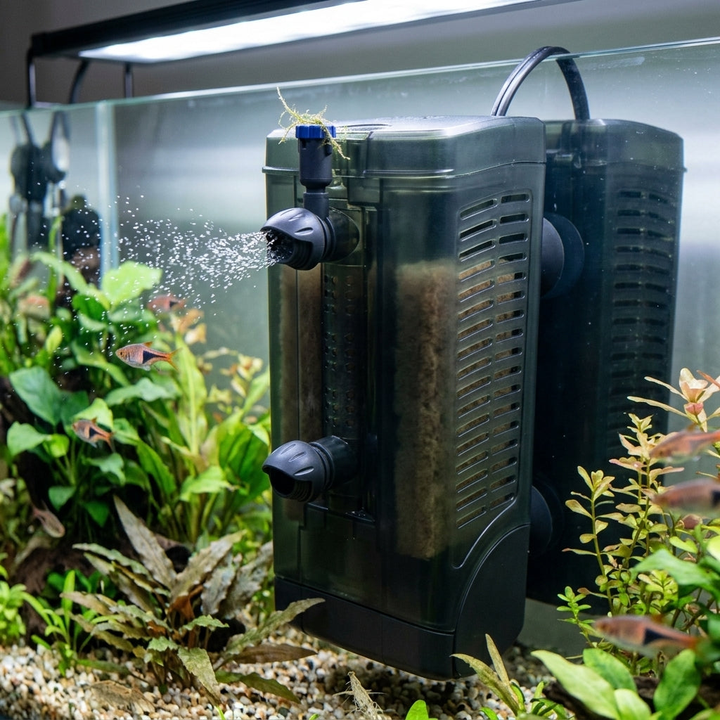 20cm Underwater Filter for Aquariums, 400lph, 45-110L Capacity