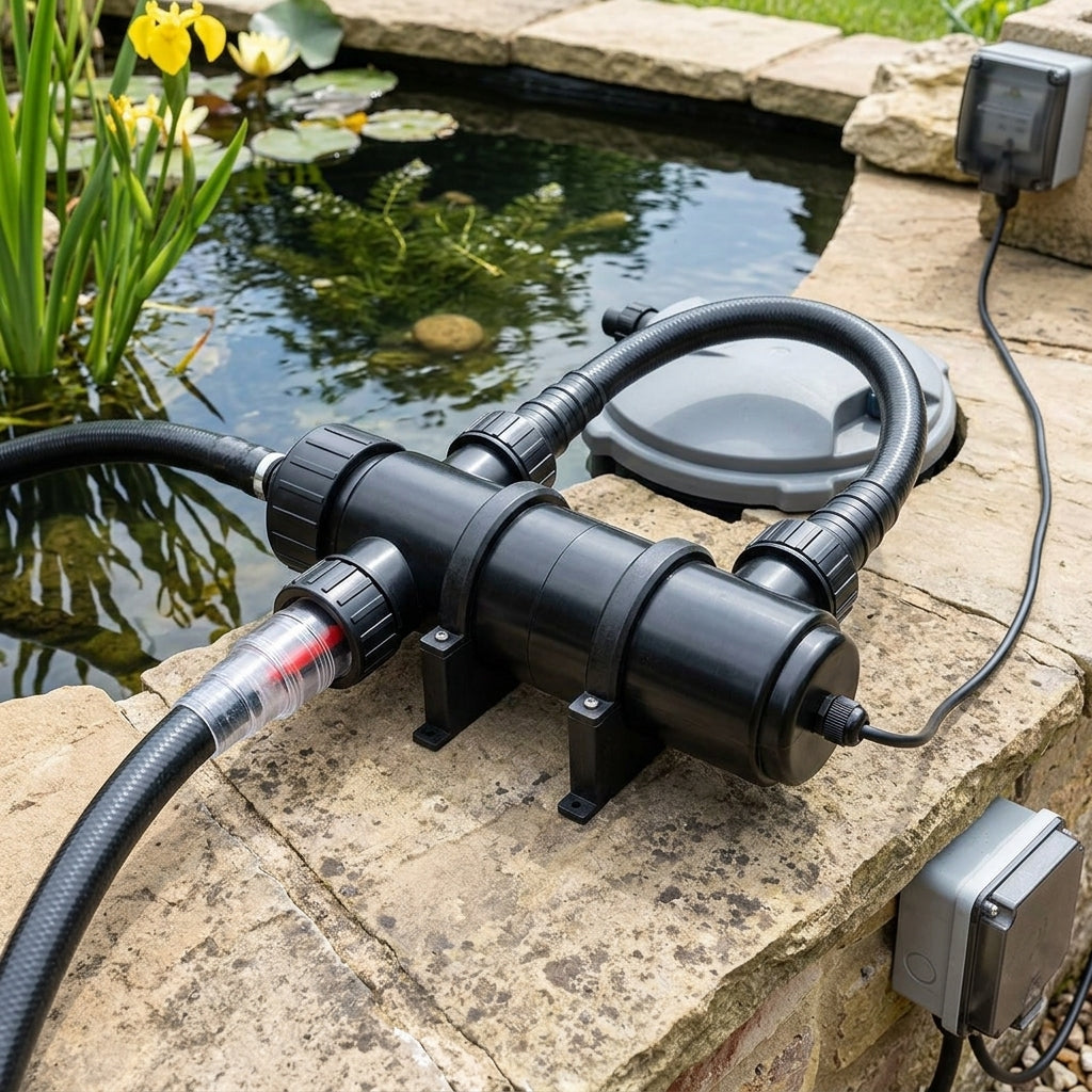 29cm UVC Clarifier 18W for Ponds up to 15,000L with 5m Cable