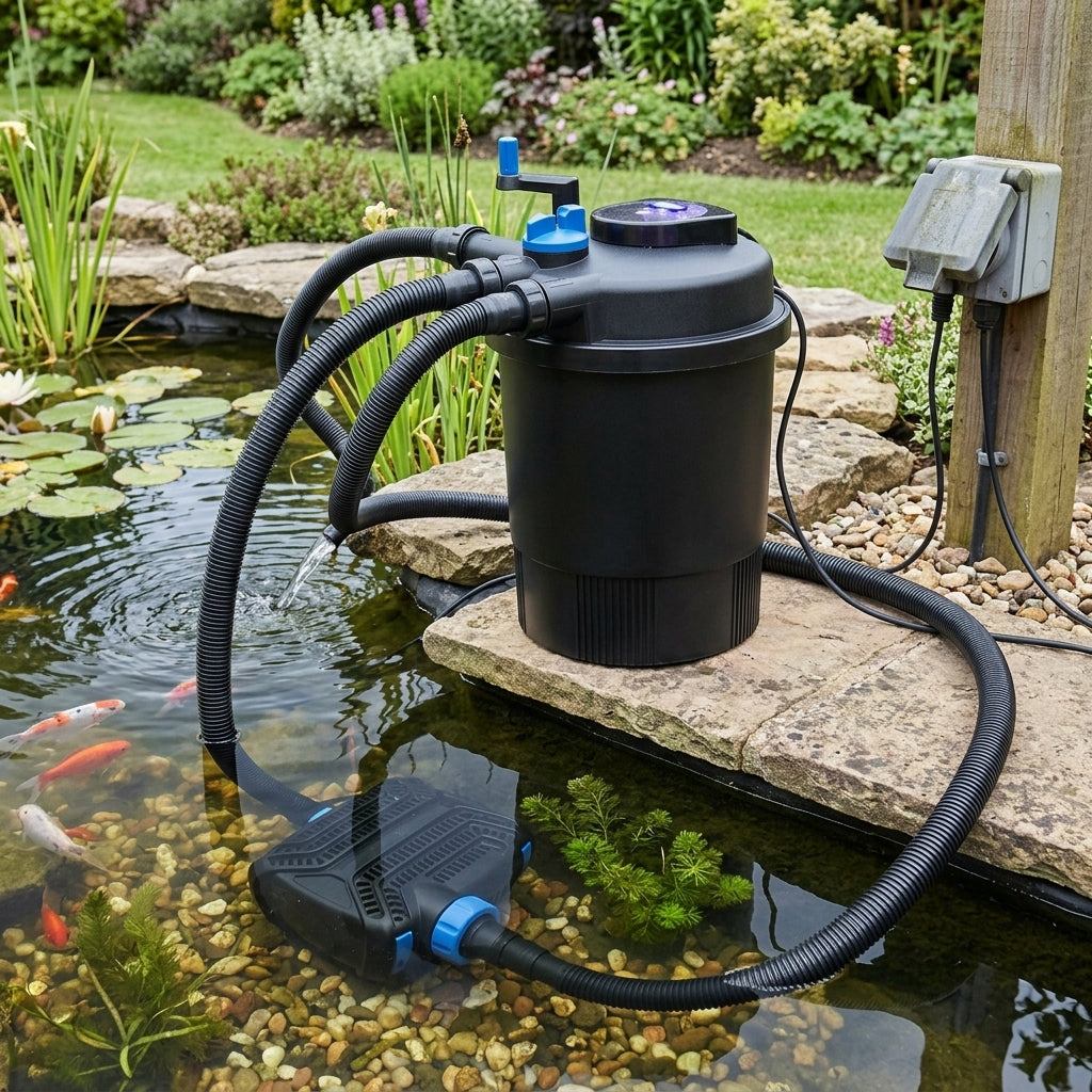 Filter and Pump Set for Ponds up to 30,000 Litres with UVC 36W