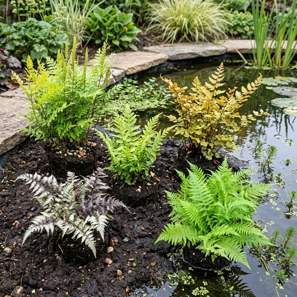Fern Collection - 6 x 9cm Potted Pond Plants