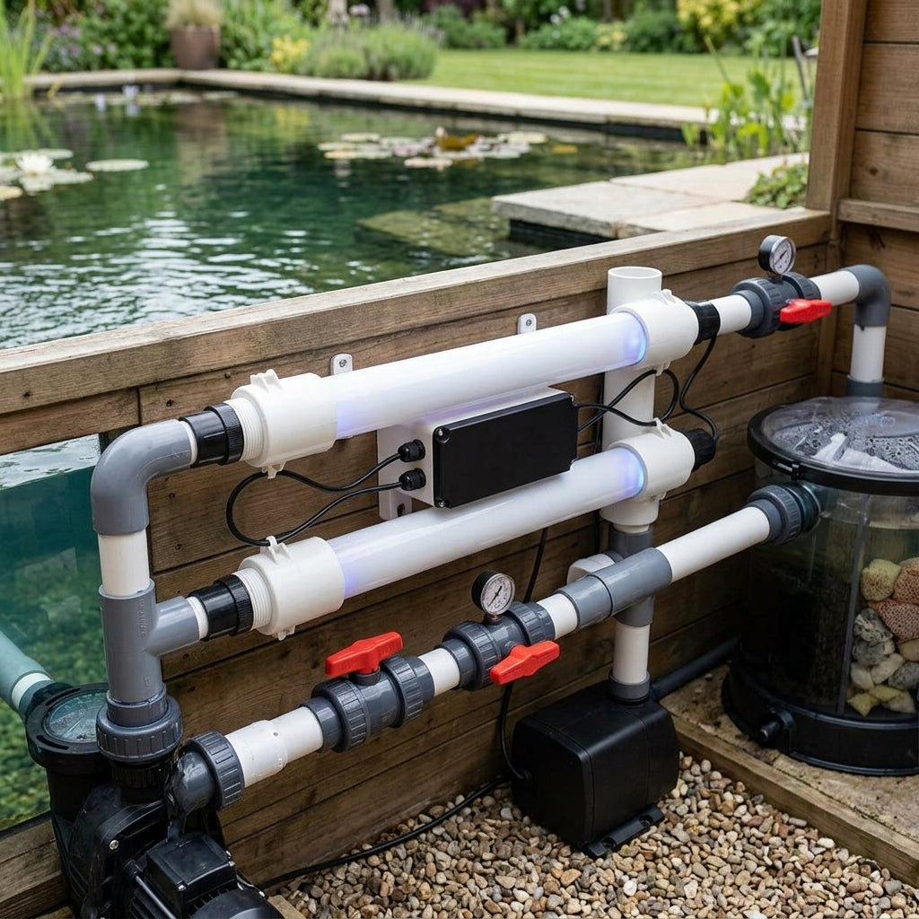 98cm UVC Unit 110W for Large Ponds, 2" Inlet/Outlet, IP64 Rated