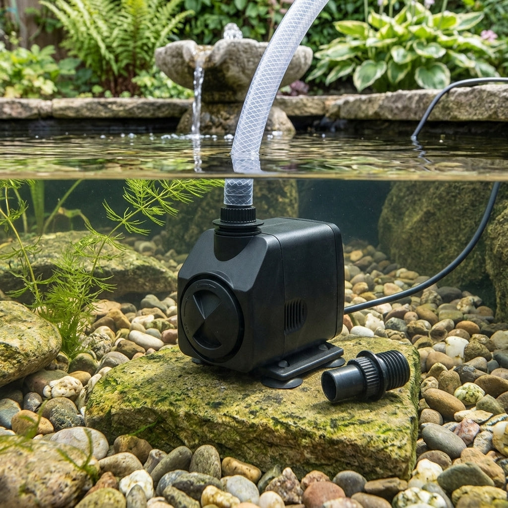 9.5x7x9cm Water Feature Pump with 10m Cable, 25W, 1500lph Flow Rate