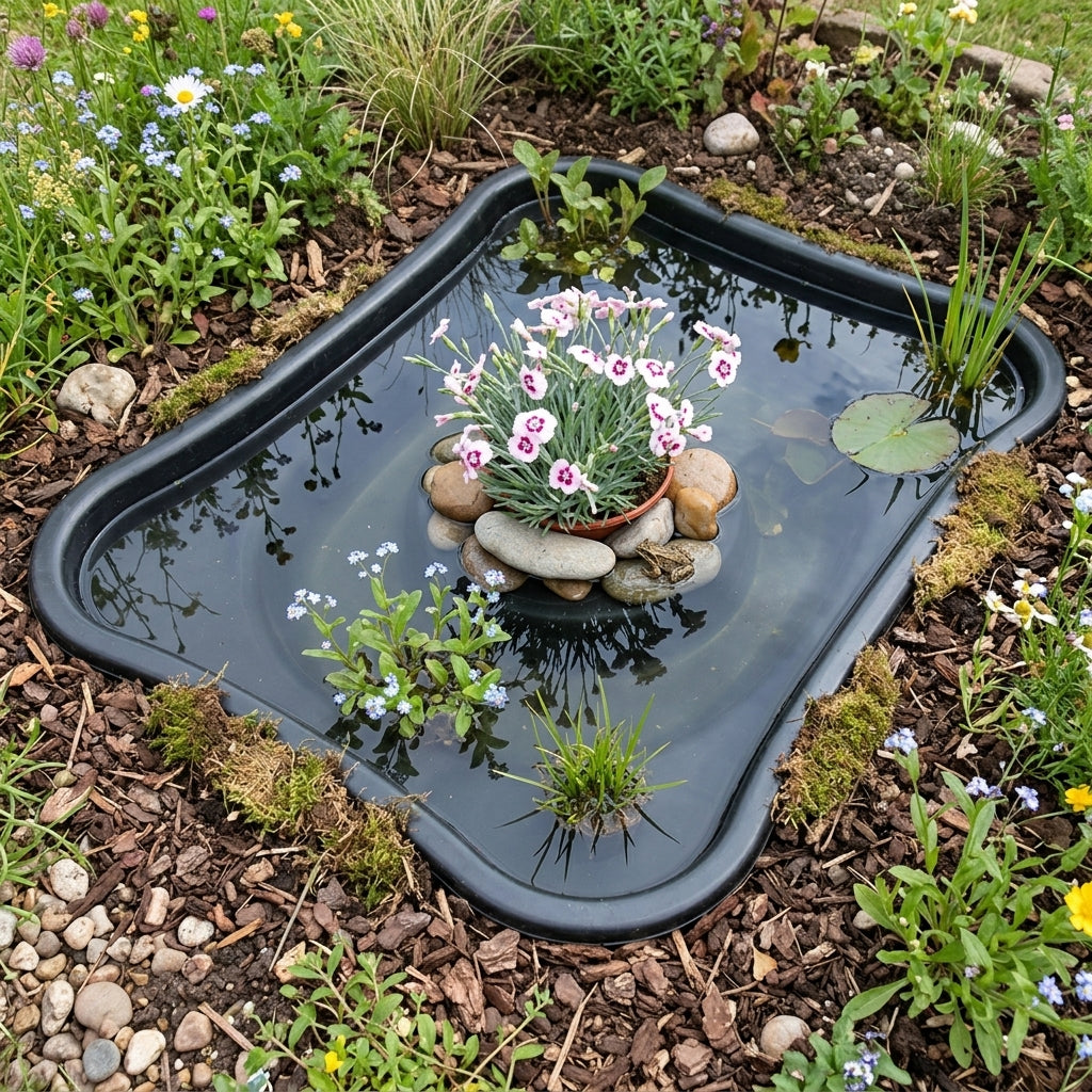86.5 x 68 x 22.5cm Preformed Wildlife Pond 60L Capacity